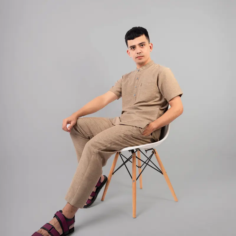 Katsae - Koko Pria Dewasa Setelan Baju celana Muslim | Set Kemeja Koko Kurta Hasbi 5