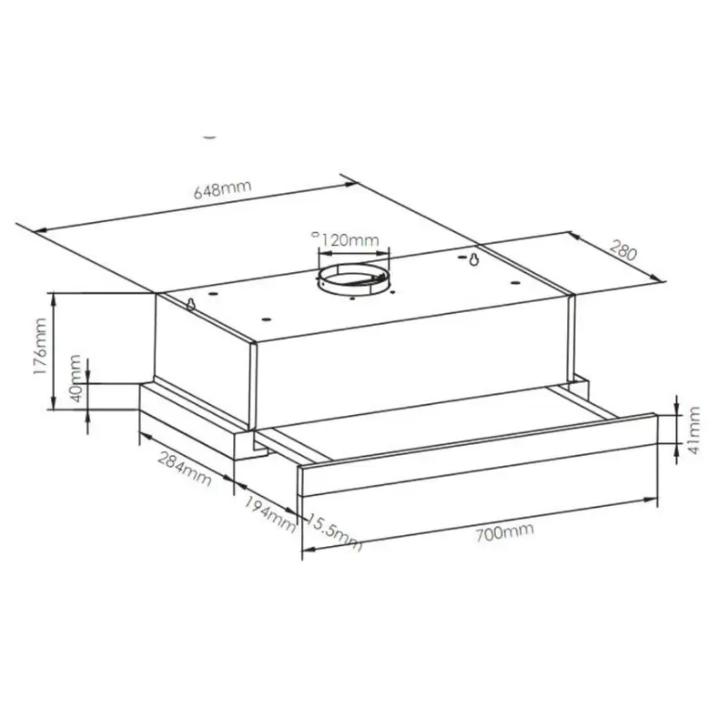Máy hút mùi LATINO LT-70AT0 classic kiểu dáng âm tủ hiện đại, màu sắc bạc sang trọng - Khánh Trang Home 1