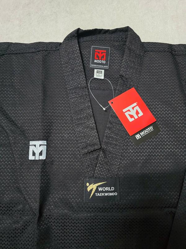 Võ phục Taekwondo Mooto Black (Full đen) Vải Kim Cương