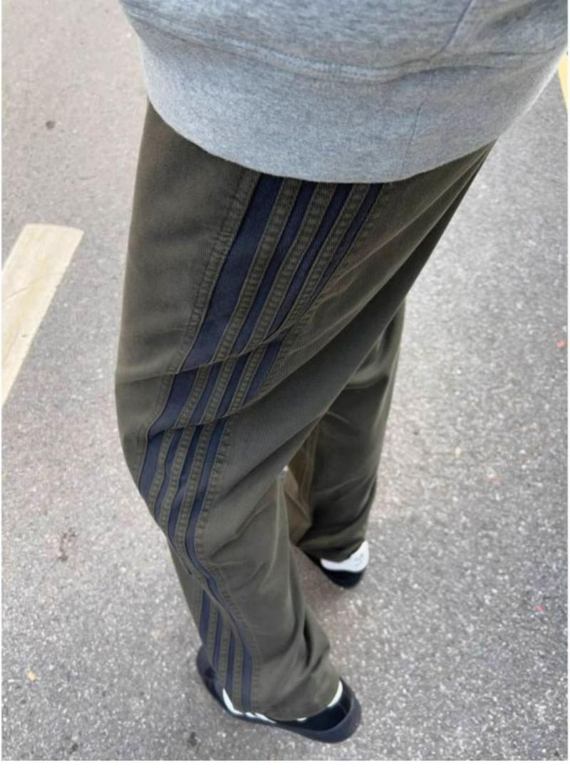 Product Introduction of Men's American Streetwear Striped Pants 2024 - Summer Casual Cargo Joggers with 3 Stripes, Loose Fit Straight Leg Trousers |   Trendy Fashion 5