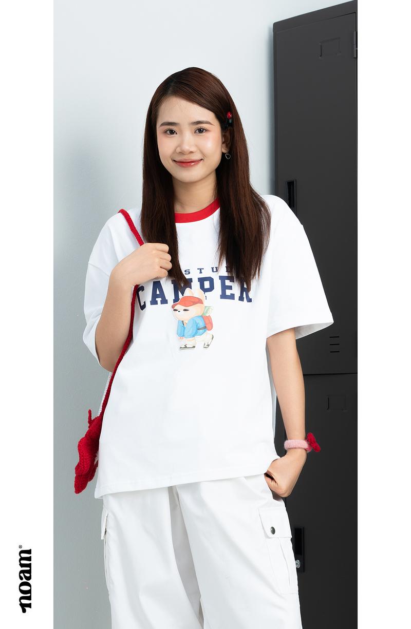 Product Introduction of Áo thun Form rộng NOAM Camper Unisex 100% Cotton - Màu đen/trắng 14