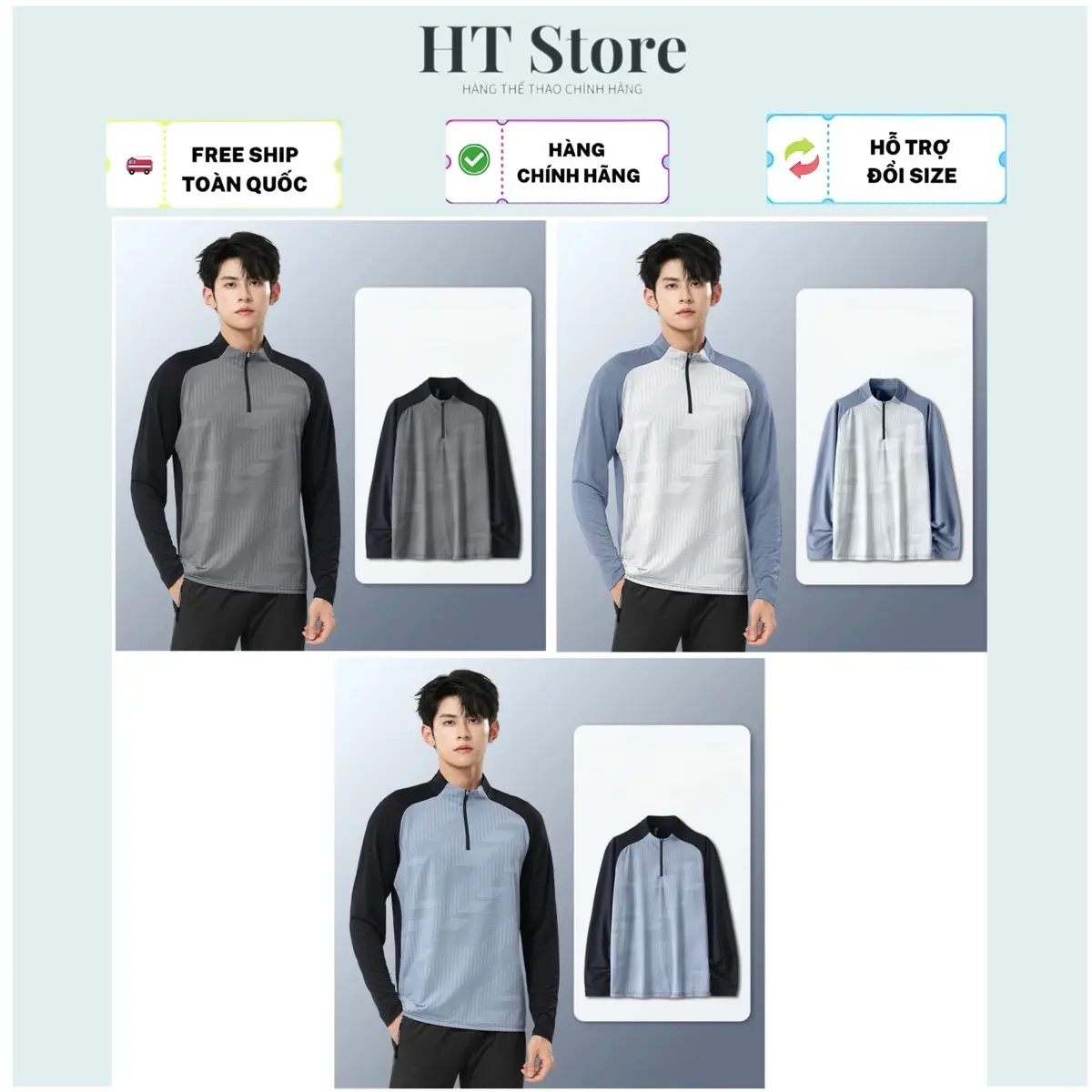 AGN02 - Áo Giữ Nhiệt dòng cao cấp xịn xò - Form khỏe đẹp dễ mặc , chất thun lạnh cao cấp co giãn 4 chiều dễ chịu thoải mái , cổ cao - kéo khóa Nam
