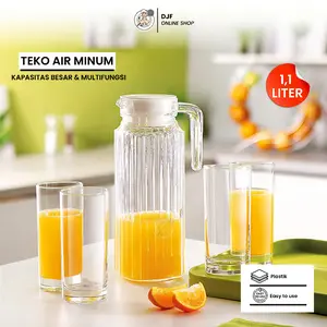Pitcher plastik 1,1 L (1100ml)/Teko plastik  Tahan Panas/Water Pitcher (HANYA TEKO SAJA)