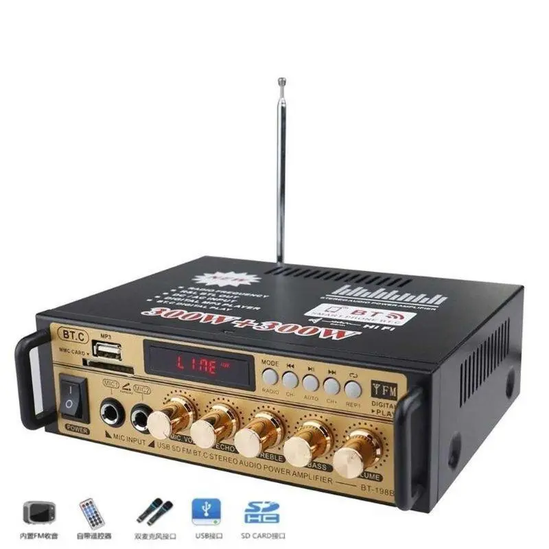MKC Audio Ampurifier Bluetooth 5.0 Stereo 2 Channel 800w -BT-309E 1