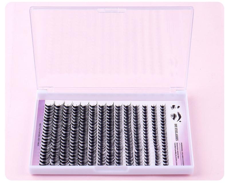 Product Introduction of European and American Thick Large Displacement 280 Clusters D Curved DIY Eyelash Segmented Single Cluster Grafting False Eyelashes 12