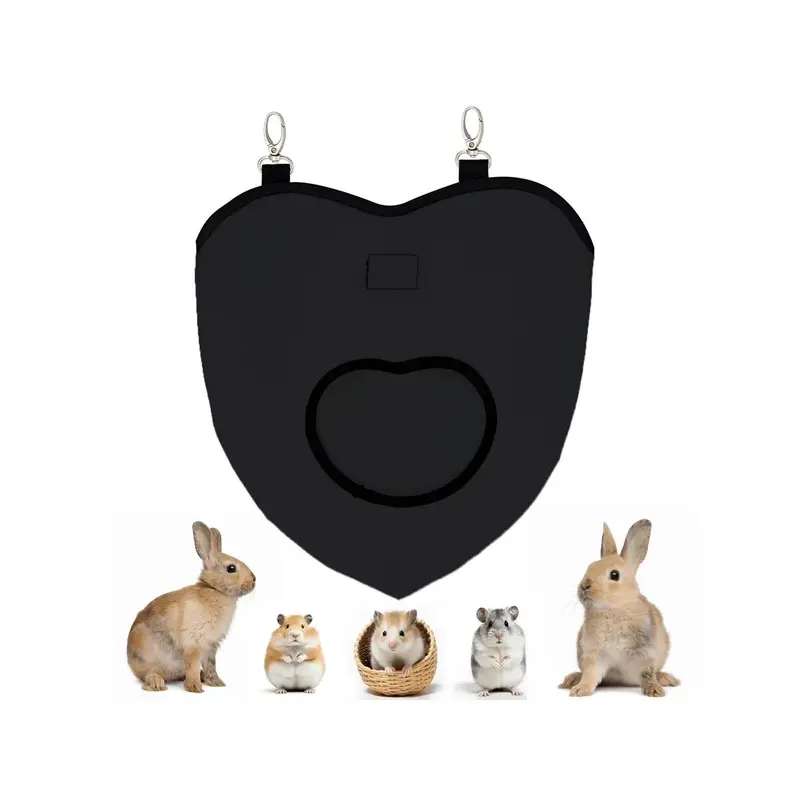 Rabbit Hay Bag Feeder, Black 600D Oxford Cloth Fabric Hay Hanging Feeder Storage For Rabbit Chinchilla Small Animals 2