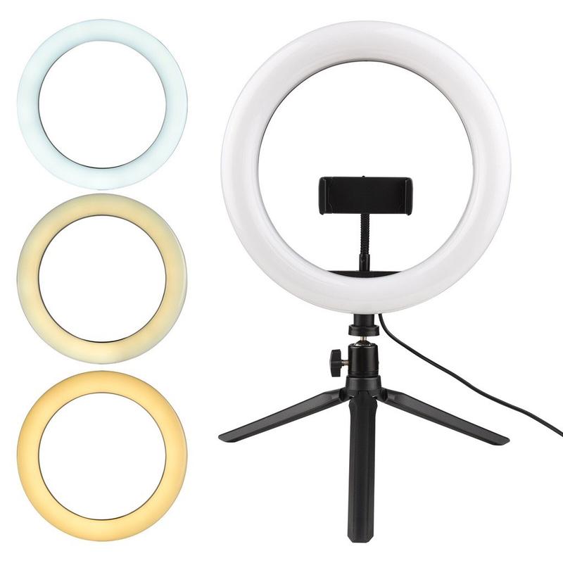 Bộ đèn livestream 26cm để bàn hỗ trợ live chụp ảnh quay video sản phẩm bán hàng online hiệu quả và tiện dụng Phụ Kiện Selfie