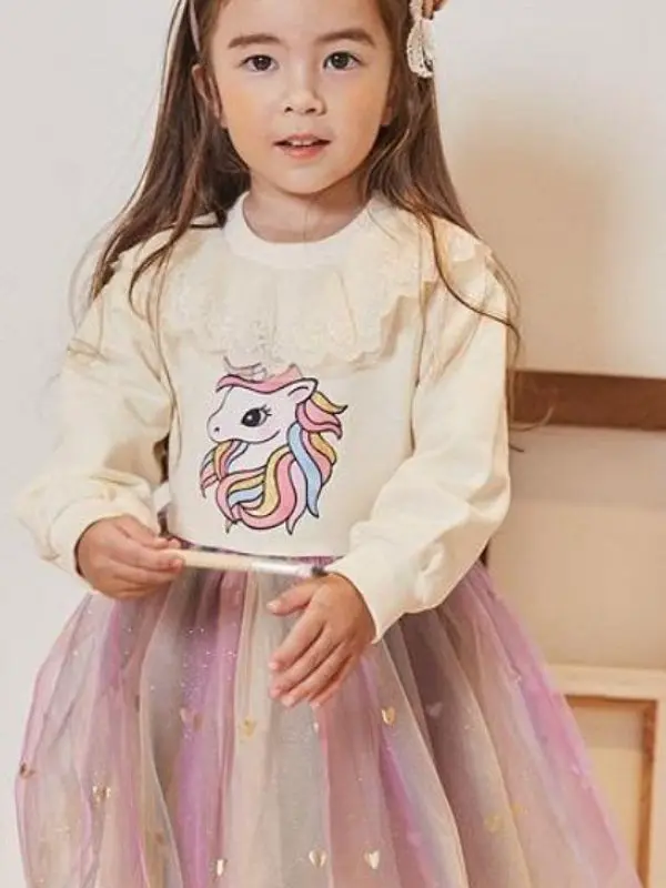[363265] - Dress Fashion Trend Anak Perempuan - Motif Love Unicorn 3