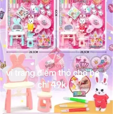 bộ đồ chơi trang điểm thỏ cho bé 0