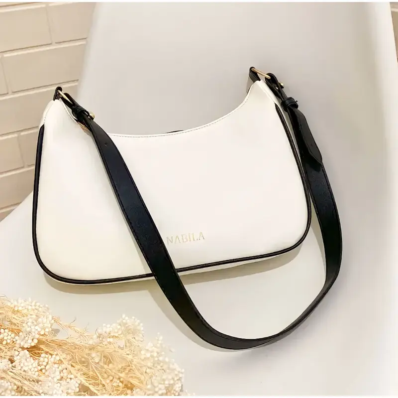 TAS Selempang SORA WHITE - VINTAGE SHOULDER BAG (INITIAL NAMA/POLOS) Selempang 7