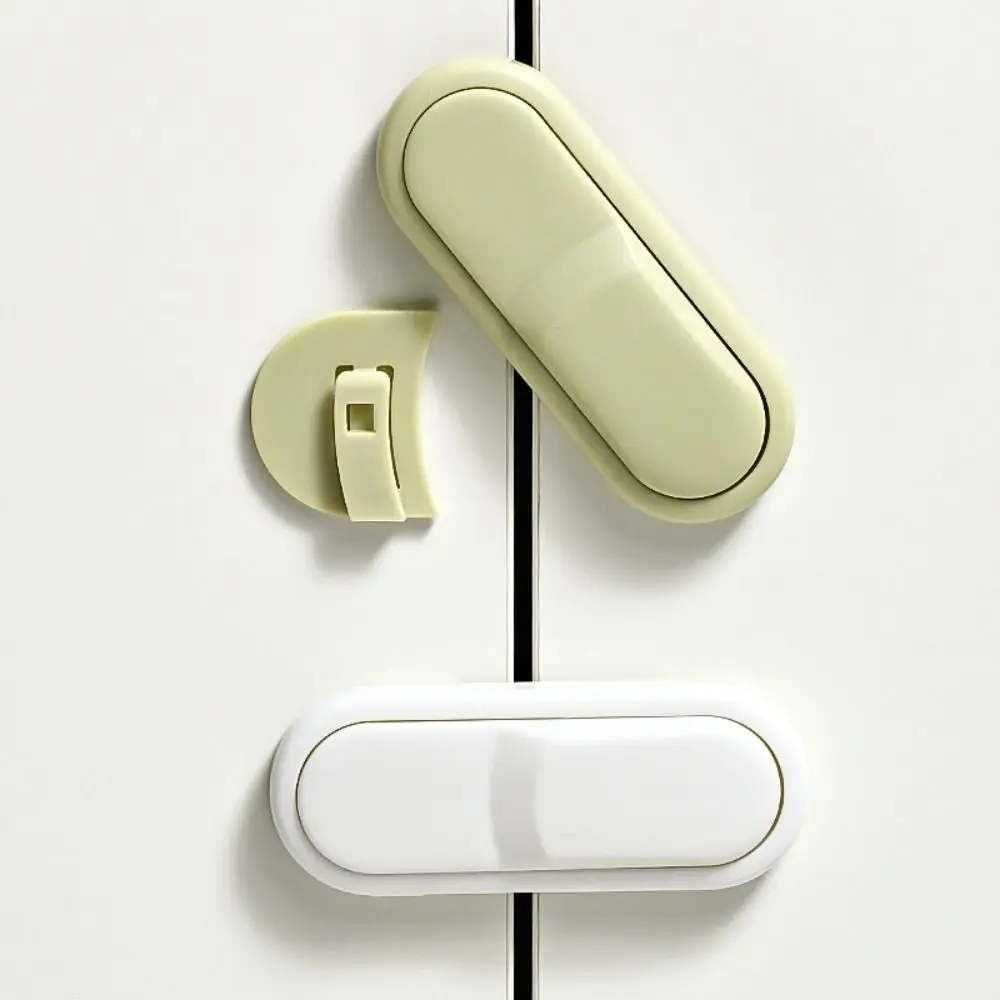 5PCS New ABS Child Safety Lock Housing Safety Protection Cabinet Door Baby Anti-Pinch Multi-function Cupboard Closing Buckle Cabinet Drawer