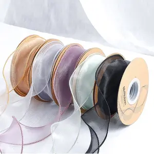 (1 ROLL 10yard) Pita Tile Mermaid Premium RIBBON 40 MM - Pita Kado Organza Gelombang 4 cm Mermaid Tail Ribbon Organdi Bouquet Hampers Foto