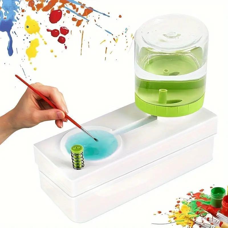 Paint Brush Cleaner, Paint Brush Flusher, Water Recycled Oil Brush Scrubber, Art Supplies for Students School Home, Children's Day Gift, Easter Gifts, Drawing Tools 9