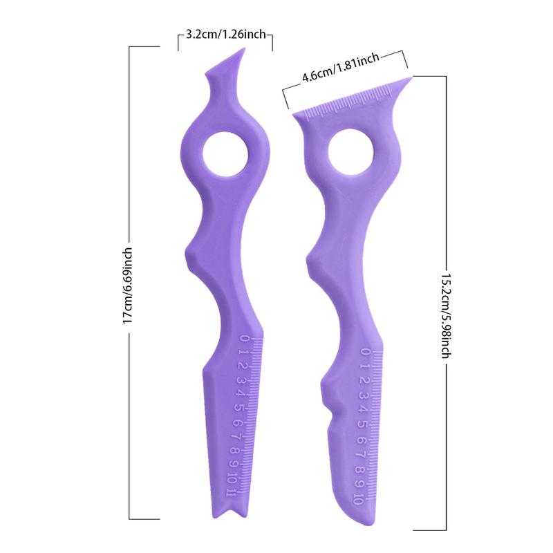 2pcs Multi-function Eyeliner & Lip Liner Stencil, Reusable Silicone Lip Liner Template, Professional Makeup Auxiliary Tools for Women 8