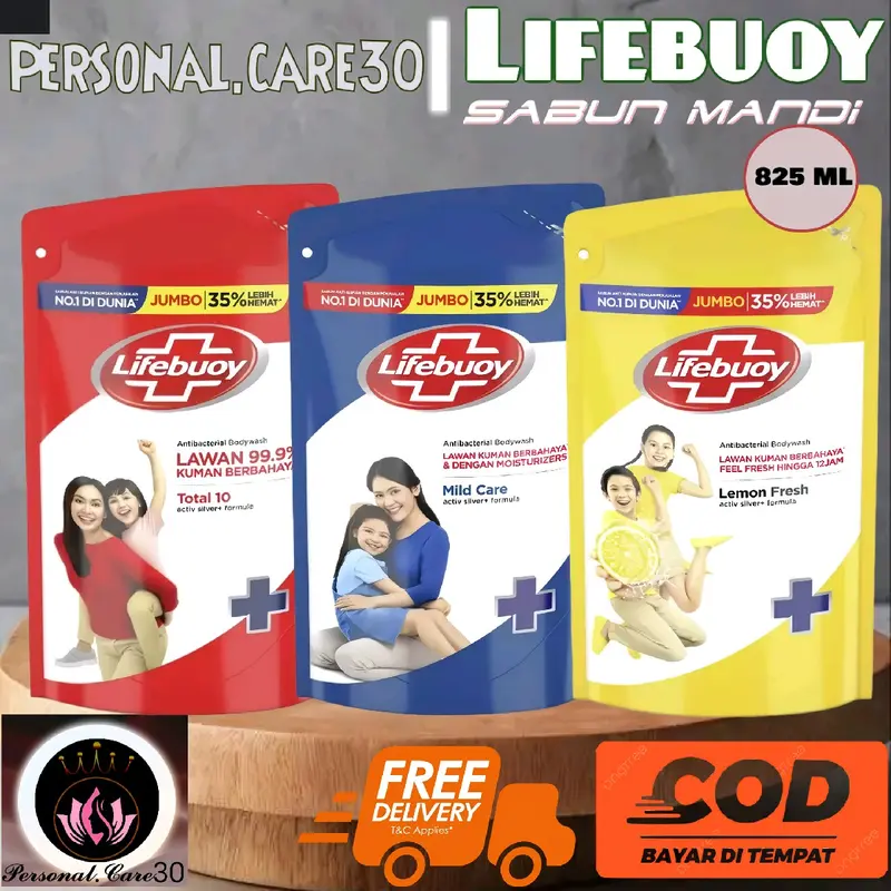 Lifebuoy Sabun Mandi Cair 825ML Soap Membersihkan 0