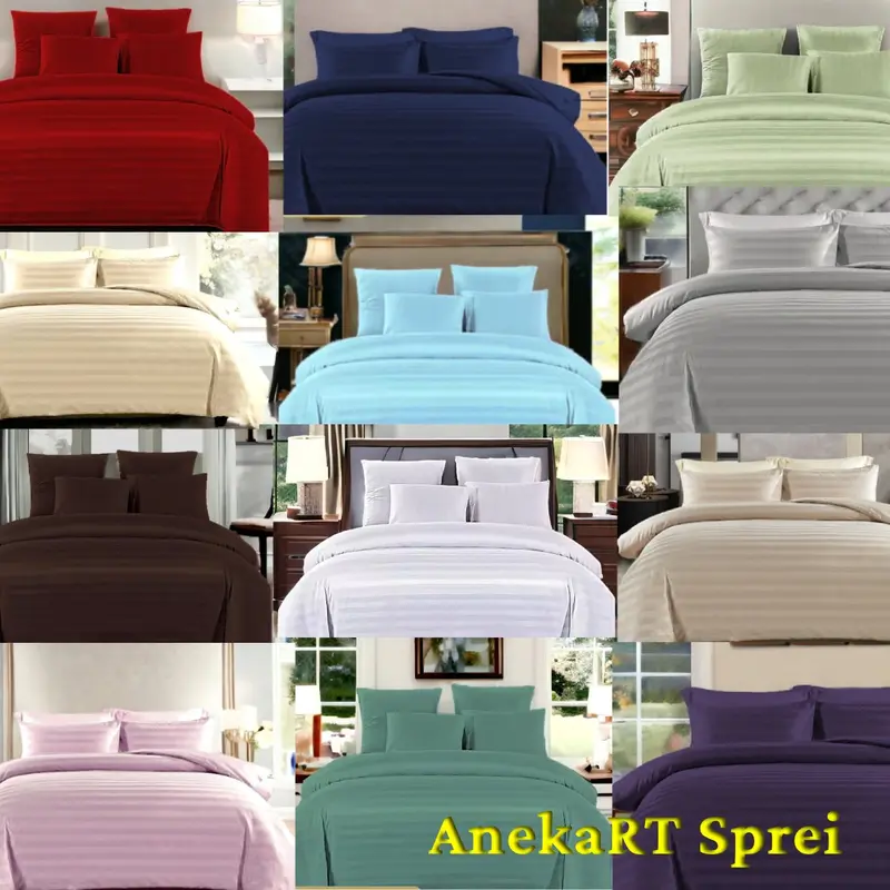 PART 2 - BEDCOVER SET HOTEL GRAMASI 130 MICROTENCEL, BED COVER SPREI SET MIKROTENSEL SILK PREMIUM INCLUDE SABUK KARET ANTI GESER Sarung Bantal Guling Custom Kain Lembut 0