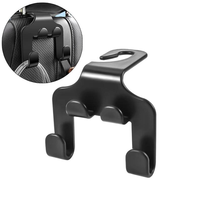 Móc Treo Tựa Đầu Ghế Ô Tô, Dụng Cụ Sắp Xếp Lưu Trữ Thông Dụng Cho Túi Túi Xách Ví Áo Khoác Phù Hợp Với Xe Thông Dụng Màu Đen