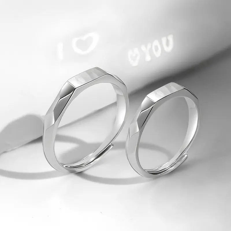 Copper Plating \Real Gold \Projection Reflection \Couple Ring \No Fading \Simple Style \in the Name of Light \Couple Rings \Male \Female