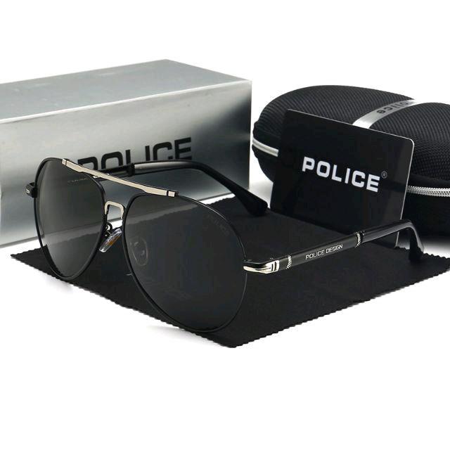 Kacamata Aviator polis Pria wanita polarized anti silau seri 758 Lensa Sunglasses Black 0