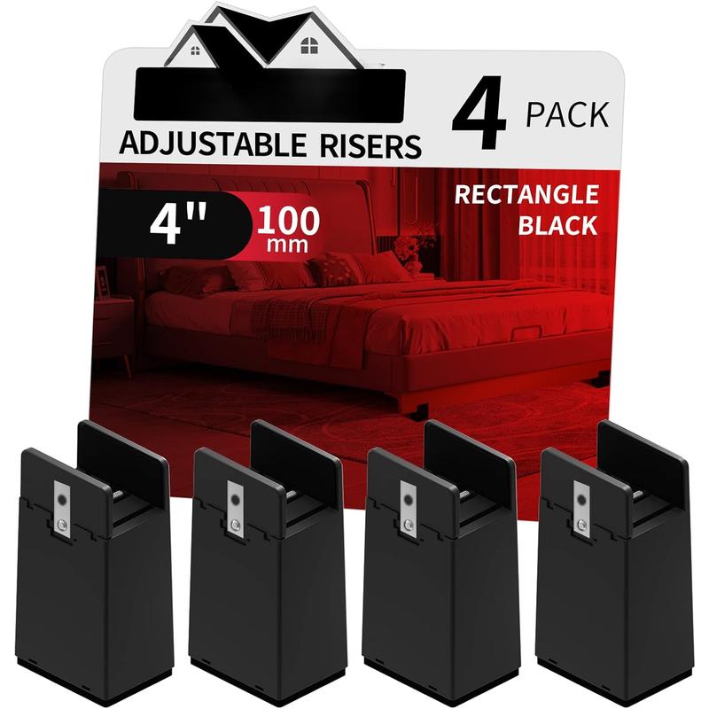 Bed Risers with Adjustable Screw Clamp, Fits Thickness of Furniture ...