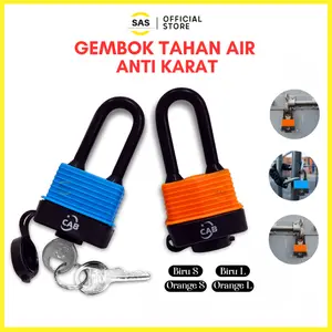 [SAS] Gembok Tahan Air Anti Karat Waterproof 40mm Premium CAB Gembok Leher Panjang Leher Pendek