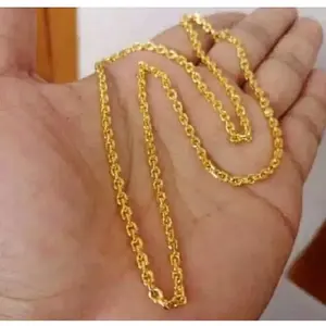 KALUNG TITANIUM WANITA MOTIF MEDAN LAPIS EMAS24k