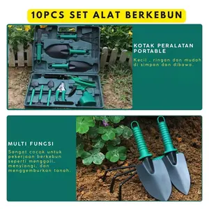 10pcs Set Alat Berkebun Kebun Peralatan Tanaman Taman Sekop Garden Tool Lengkap Spade Shovel