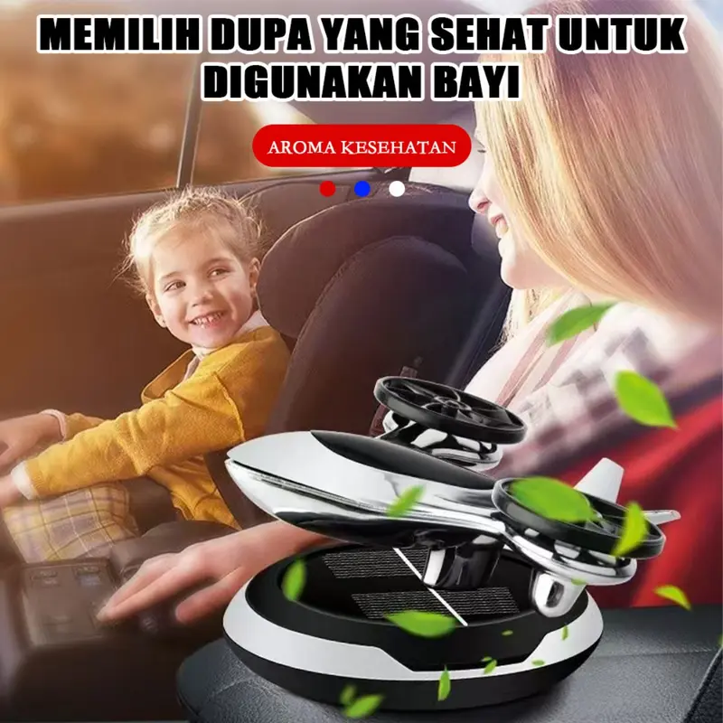 Aromaterapi Parfum Mobil Helikopter Tenaga Surya, Diffuser Wewangian Mobil Mewah, Penyegar Udara Solar untuk Dashboard Mobil, Desain Unik, Menghilangkan Bau dan Menciptakan Suasana Romantis dalam Mobil 5
