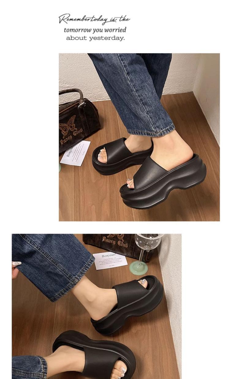 Product Introduction of รองเท้าแตะพื้นหนาสำหรับผู้หญิง, วัสดุ EVA ใหม่, แฟชั่นฤดูร้อนเกาหลี, เพิ่มความสูง, รองเท้าแตะส้นสูงใส่สบาย, สายรัดเดียว, เหมาะสำหรับผู้หญิง, สต็อกพร้อม 9