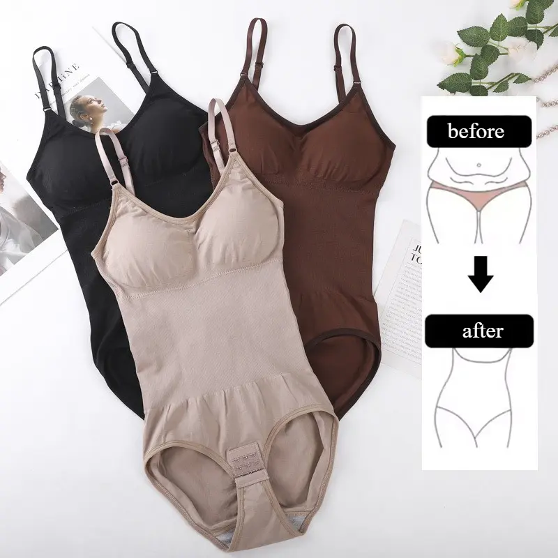 [Built-in cup] Ski-ms same XXS-XL Women Bodysuit Slimming Corset Shapewear 40-100KG Full Body Shaper Bengkung Girdle Waist Trainer