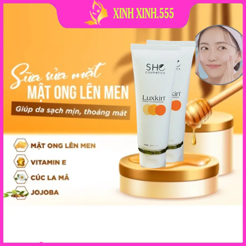 LUXKIN Sữa rửa mặt mật ong lên men,hỗ trợ dưỡng ẩm làm đẹp da cho da thường đến da dầu,sản phẩm chính hãng Skincare sữa  rửa beauty foam 0