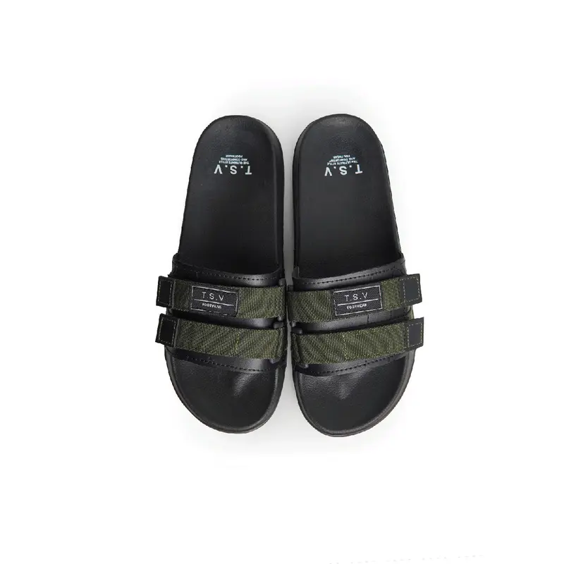 TSV FOOTWEAR Sandal cowok slip on Slade TSV sandal black grenn andromega 39-43 sendal pria Sandal Hitam Karet 3