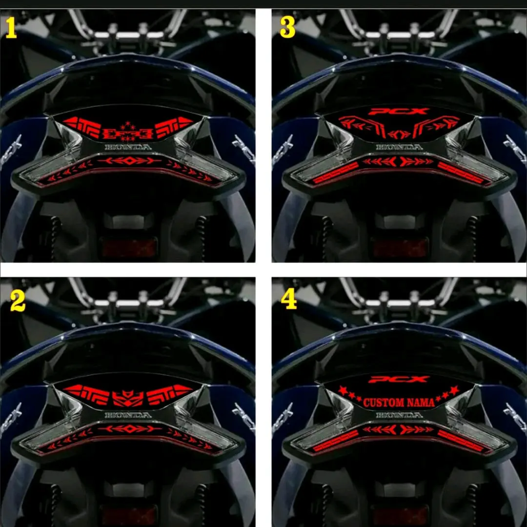 CUTTING STIKER STOPLAMP LAMPU BELAKANG MOTOR PCX 150 / BISA CUSTOM / COD Motorcycle