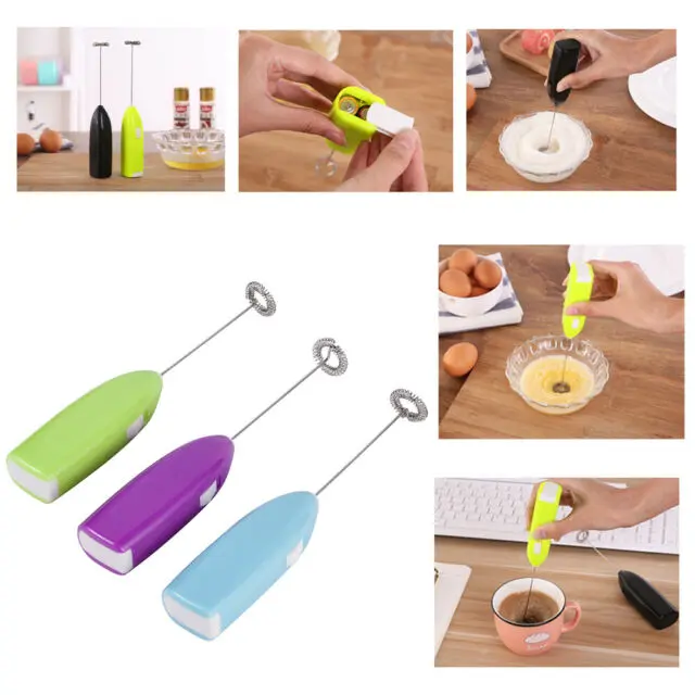 HAND MIXER MINI ELEKTRIK / PENGADUK DALGONA COFFE / PENGOCOK TELUR FOAM - WARNA RANDOM 4