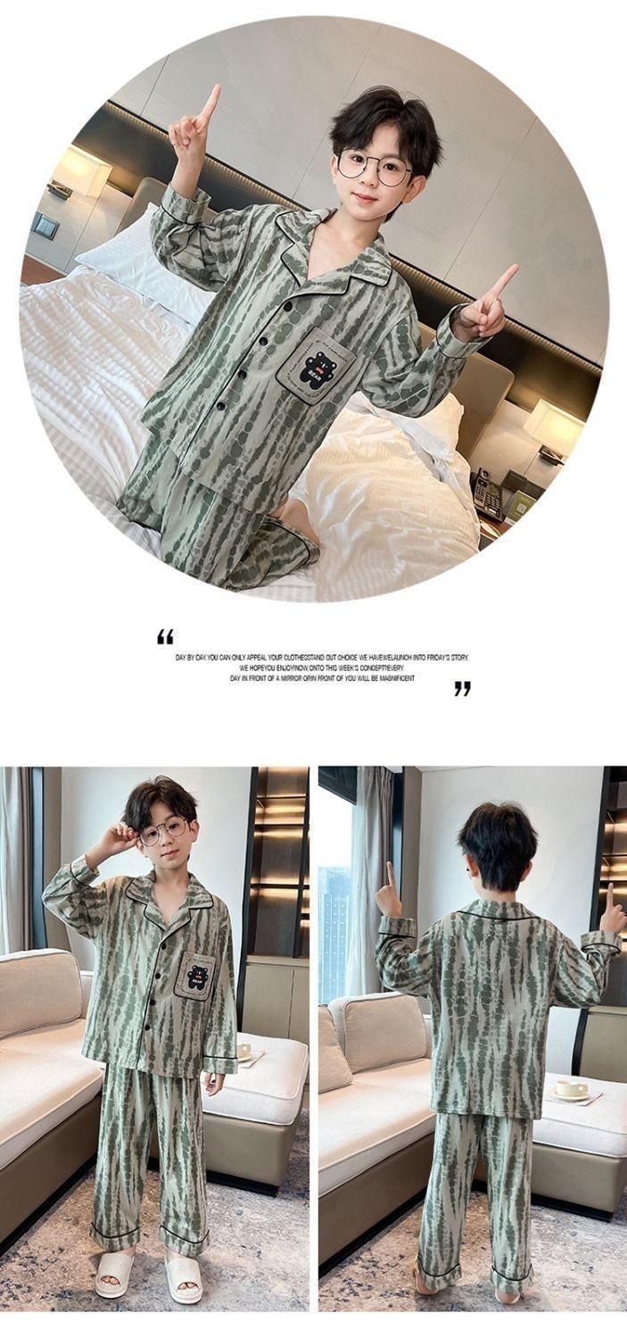 Product Introduction of Bộ Đồ Ngủ Trẻ Em, Dành Cho Bé Trai, Dài Tay, Mỏng, Bộ Đồ Hoạt Hình, Thích Hợp Cho Mùa Xuân Và Mùa Thu, Áo Cardigan, Dành Cho Trẻ Lớn, Đồ Mặc Ở Nhà Của Cha Mẹ 26