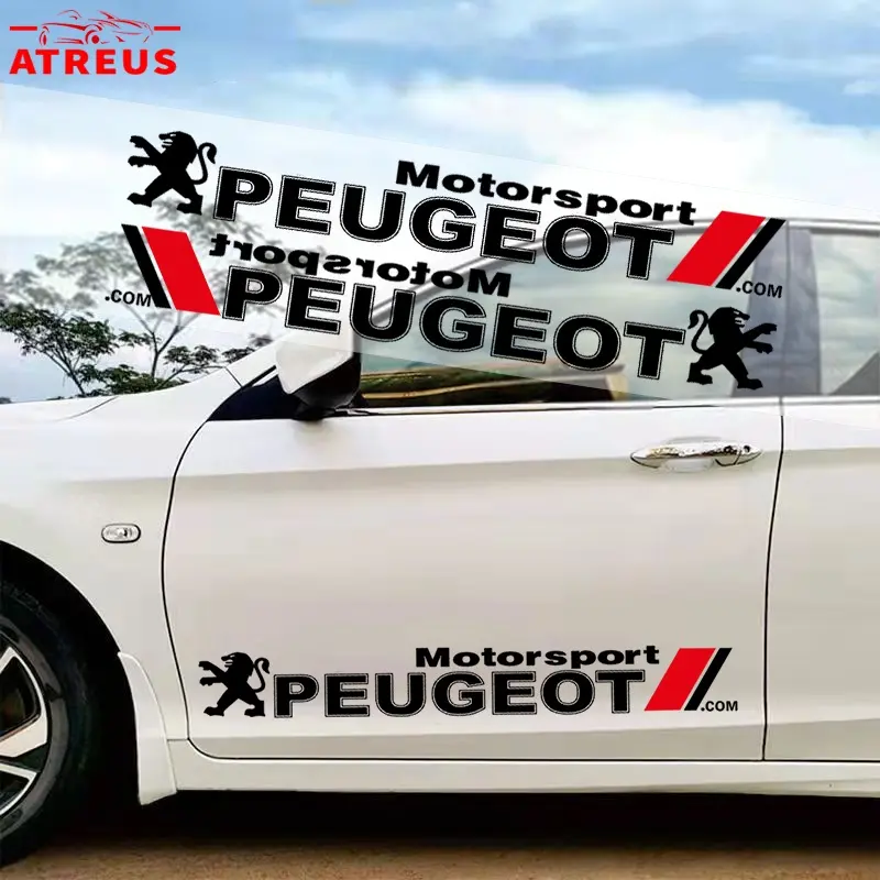 Stiker body samping pintiu mobil Peugeot stiker simpele terlaris 0