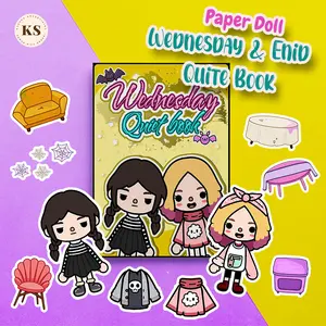 Wednesday Dan Enid Toca Boca Paperdoll Buku Mainan Edukasi Anak