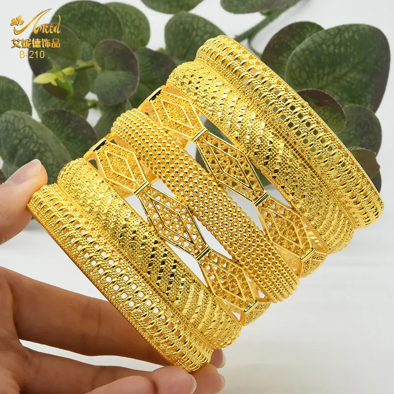 Nhẫn Vòng Tay Cưới Cô Dâu, Mạ Vàng 24K, Trang Trí Nhẫn Vòng Tay Lớn, Thích Hợp Cho Nữ Trung Đông Và Nữ Ban Nhạc, Làm Bằng Vàng Phù Sa 2