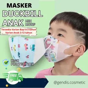 Masker Duckbill Anak 1 Pack isi 50 | Masker Anak Duckbill 3ply | Masker Duckbill Bayi Motif Lucu | Duckbill Anak Motif