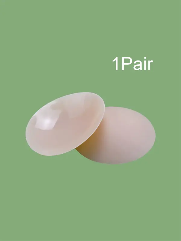 Women's Solid Color Silicone Nipple Cover, 1 Pair Soft Comfortable Breathable Nipple Cover For Daily Wear, Lingerie Accessories For All Seasons 1