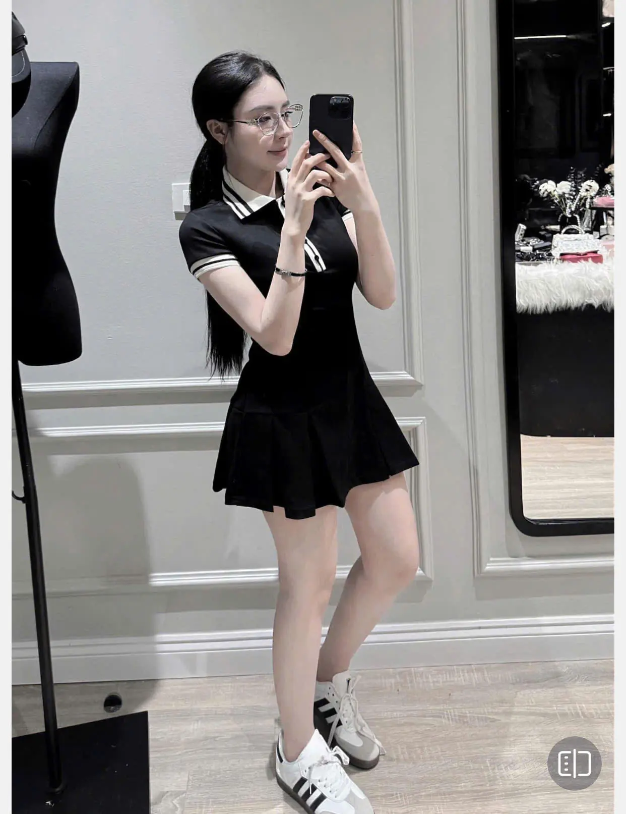 Váy Polo Viền Cổ Siêu Xinh – Chất Cotton Co Giãn, Form Ôm Tôn Dáng, Phù Hợp Đi Học, Đi Chơi
