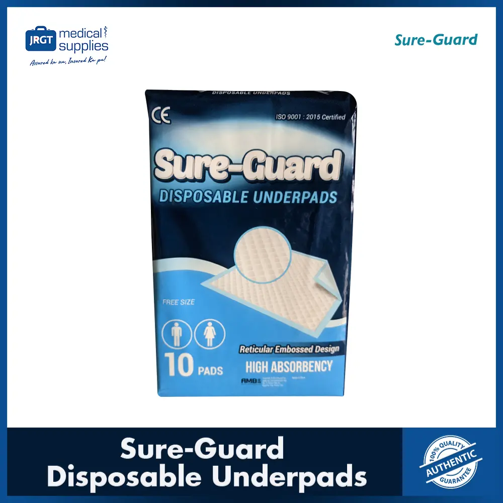 Sure-Guard Underpads 60x90cm, 1 Pack (10 pcs) | Disposable Underpads for Adults
