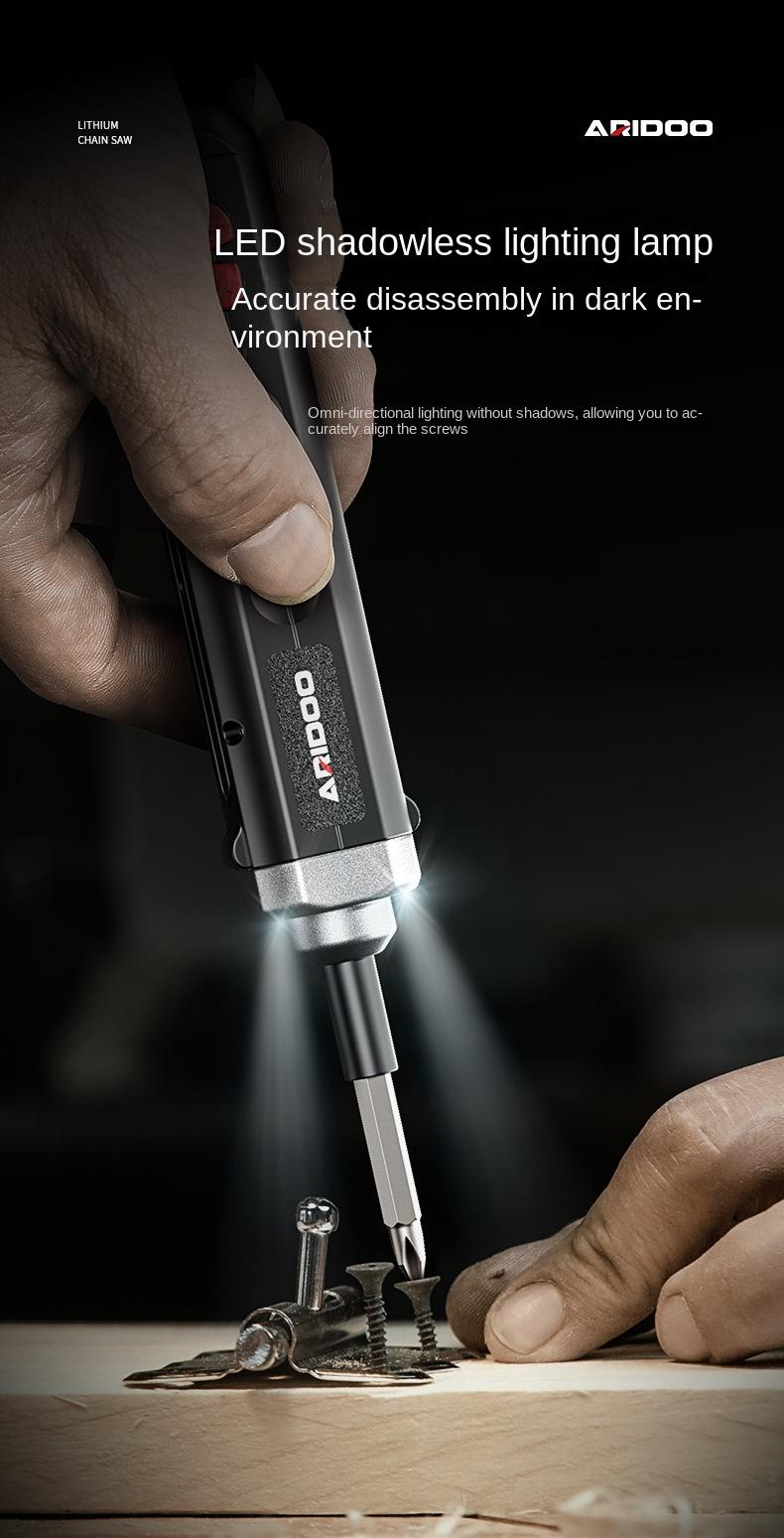 Product Introduction of Electric Screwdriver Set Wireless Cordless Rechargeable Electric Screwdriver Small Disassembly Screw High Power Large Torsion Tool Electric Screwdriver 8