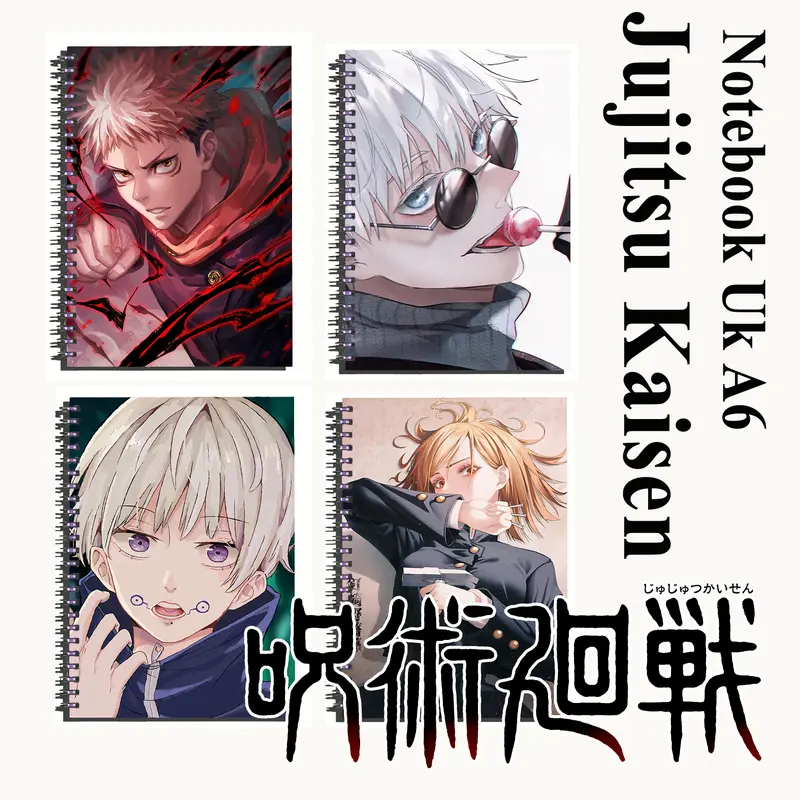 notebook / buku catatan / bloknote anime Jujitsu kaisen full colour murah limited ukuran A6 dan A5 0