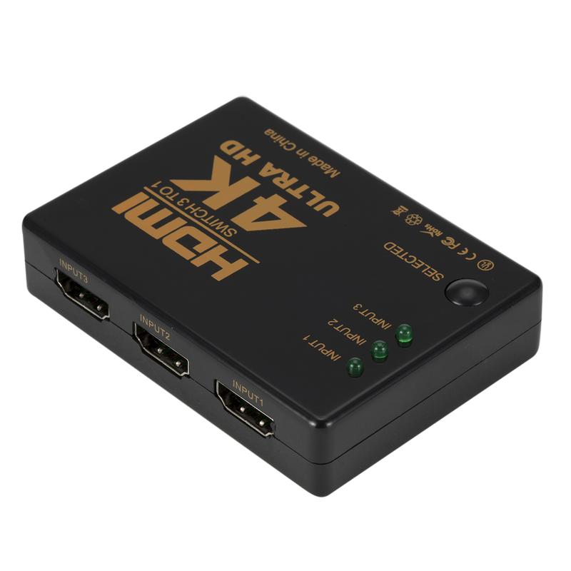 Product Introduction of 3 in 1 out 4K*2K 1080P Switcher HDMI Switch Selector 3x1 Splitter Box Ultra HD for HDTV Xbox PS3 PS4 Multimedia HOT Selling 5