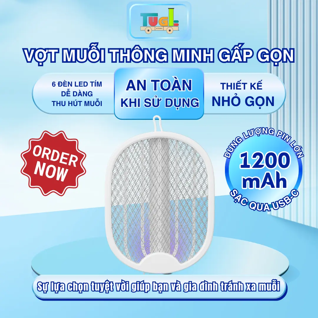 Vợt muỗi 2 trong 1 đa năng tích điện - Model mới nhất