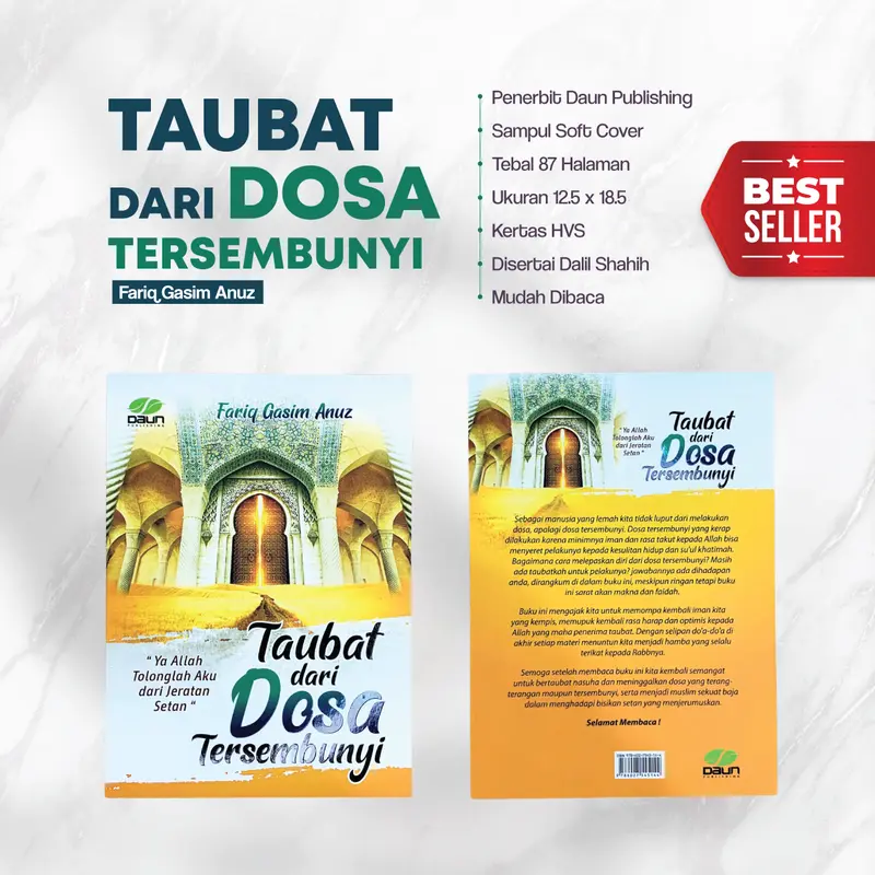 Paket Buku Jalan Menuju Hidayah - Rahasia Usia 40 Tahun - Taubat Dari Dosa Tersembunyi - 3 Buku Promo Best Seller - Daun Publishing 3