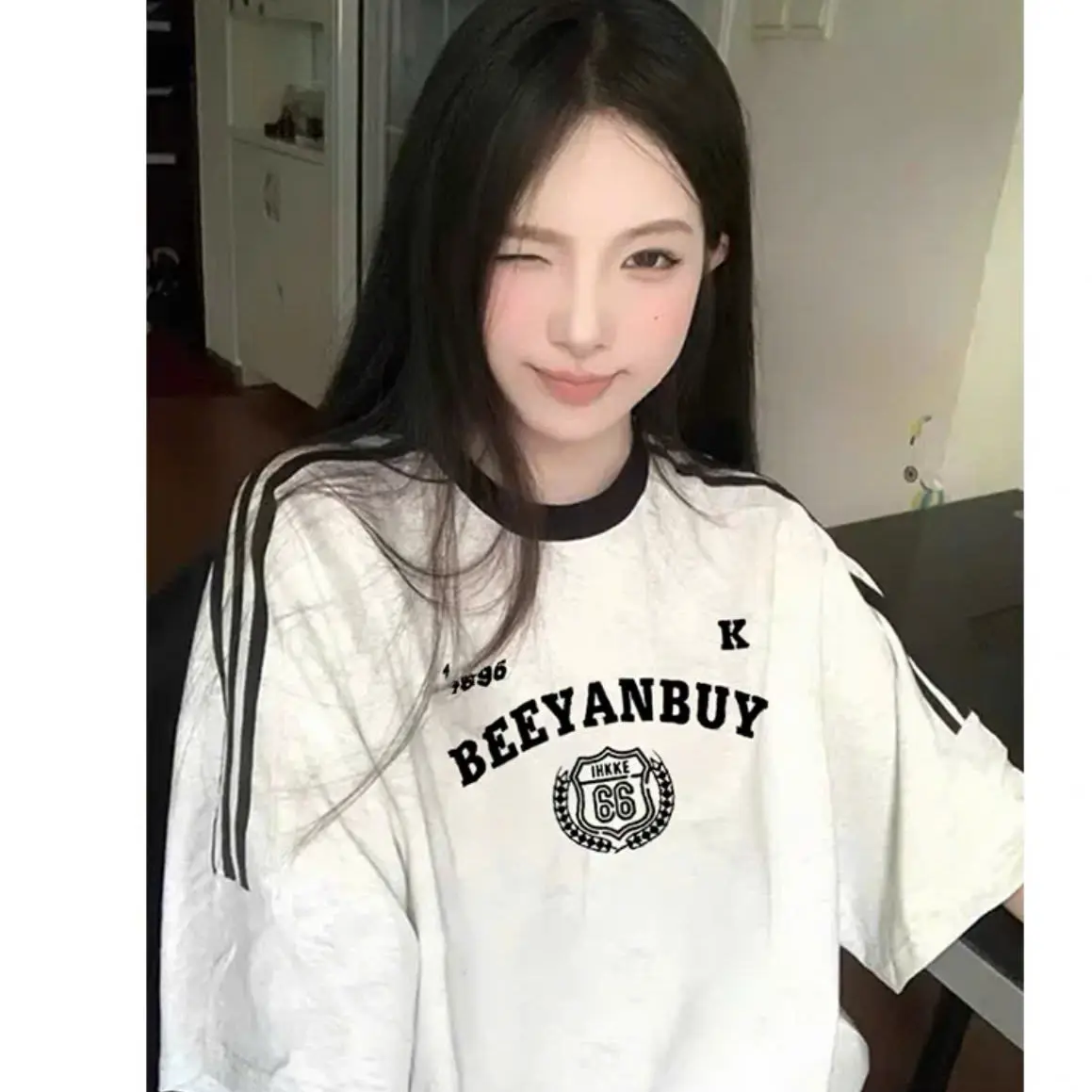 Áo thun phông nữ nam form to rộng unisex chất liệu cotton thoáng mát in chữ