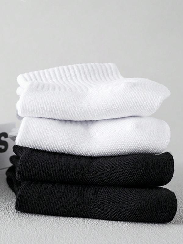 Men's 4 Pairs Classic Plain Crew Socks, Casual Moisture Wicking Socks, Soft Comfy Breathable Socks for All Seasons Daily Wear 3