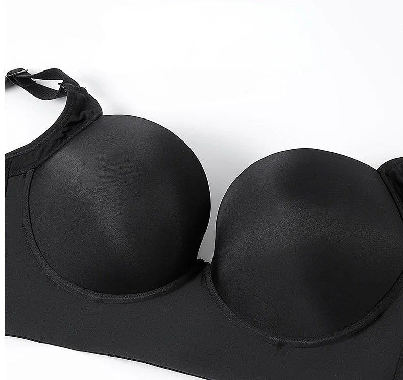 Product Introduction of New Seven-breasted Full-cup Plus-size Underwear Women Gathered on The Collection of Auxiliary Bra Without Steel Ring. Womenswear Comfort 2